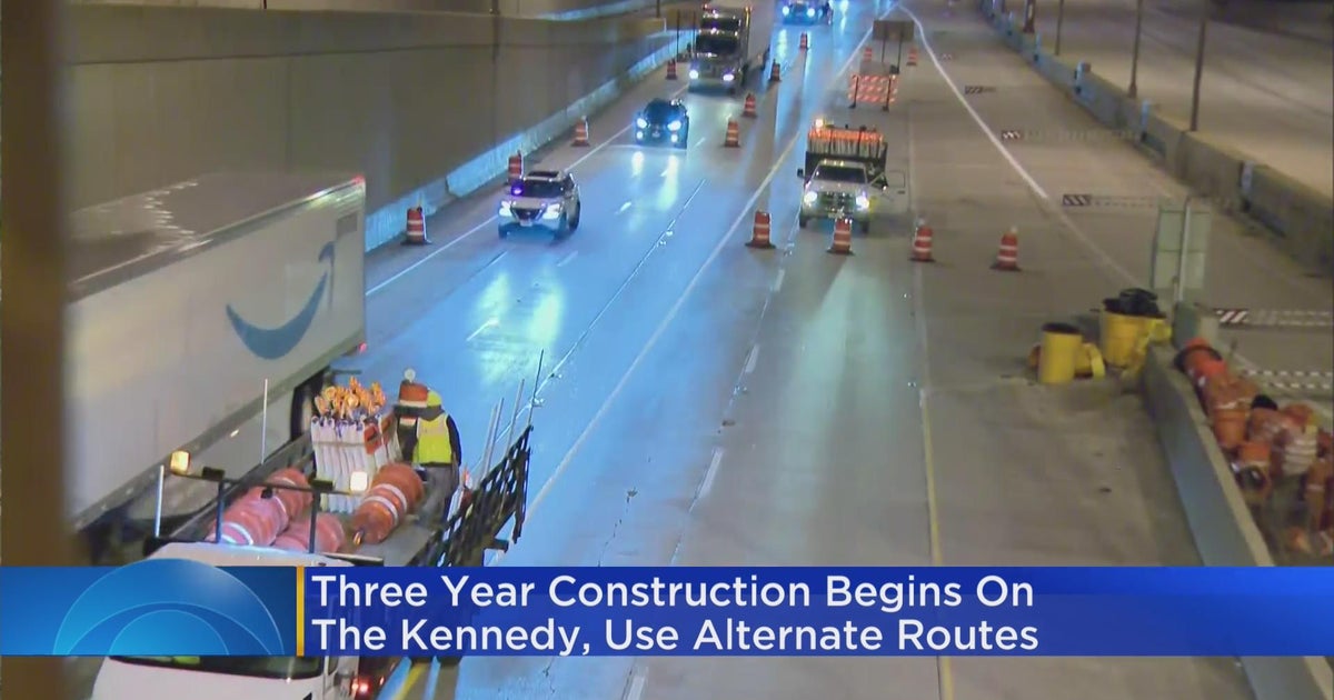 First full day of repairs on Kennedy Expressway - CBS Chicago