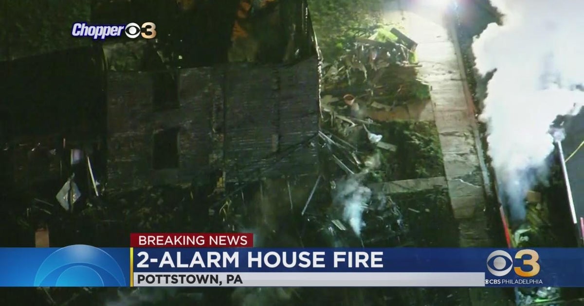 Firefighters battle 2alarm house fire in Pottstown CBS Philadelphia