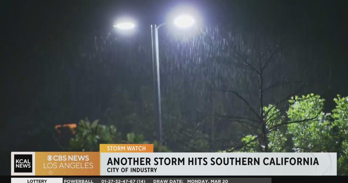 Steady rain falls across the Southland Tuesday morning - CBS Los Angeles
