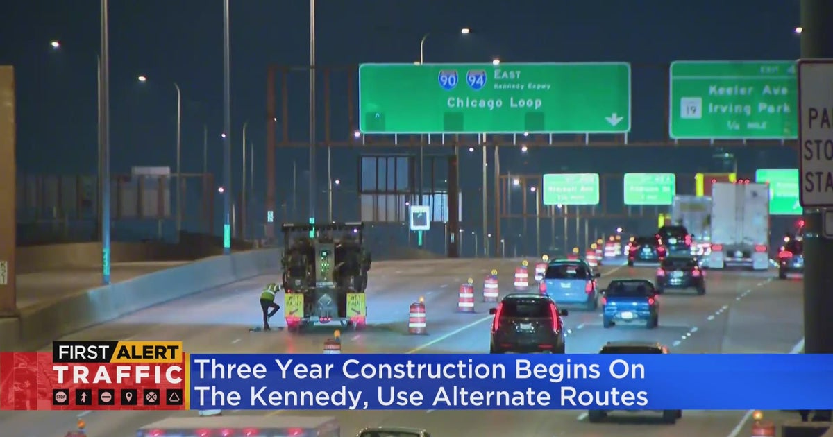 Three year construction begins on Kennedy Expressway CBS Chicago