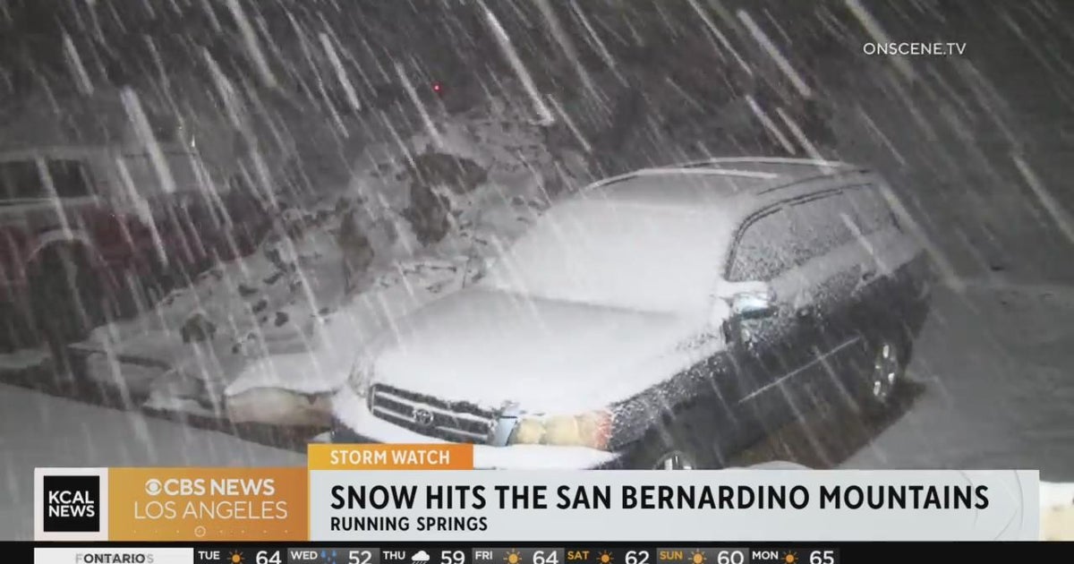 Cajon Pass Rain, snow bring dangerous driving conditions CBS Los Angeles