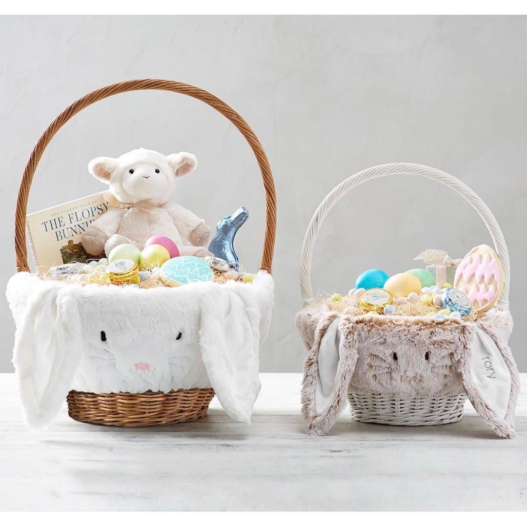 Long Ear Fur Bunny Easter Basket Liners 