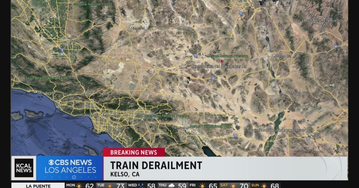 Train derailment in Kelso - CBS Los Angeles
