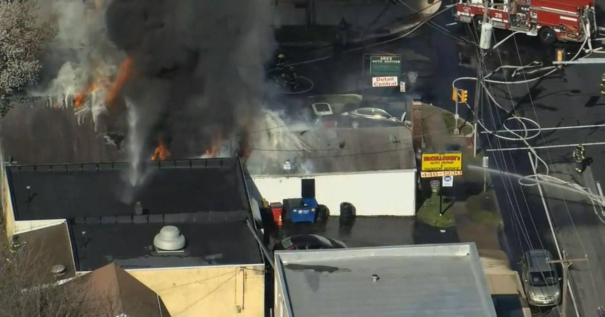 2alarm fire rips through Upper Darby auto repair shop CBS Philadelphia
