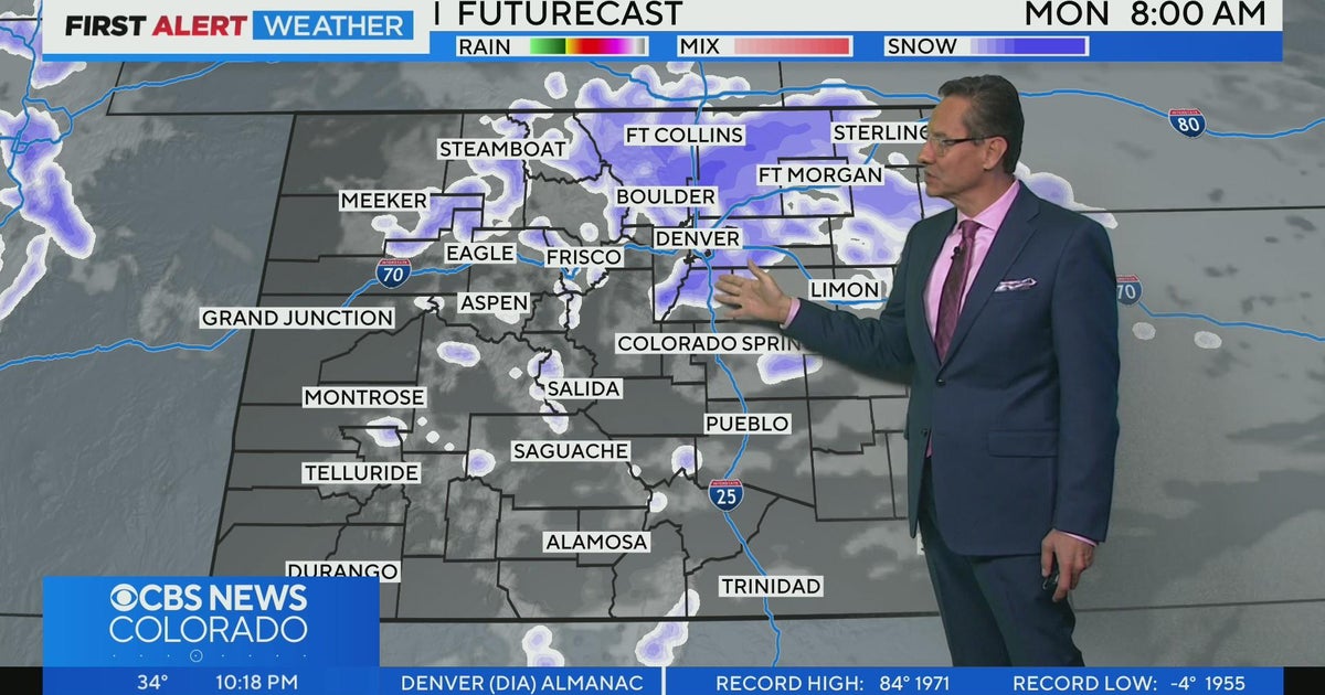Morning snow, wind and cold to kick off week - CBS Colorado