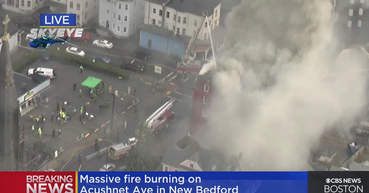 Massive fire burning in New Bedford - CBS Boston
