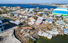 Fort Myers Beach, Florida, Estero Island, aerial view of damaged property after Hurricane Ian 