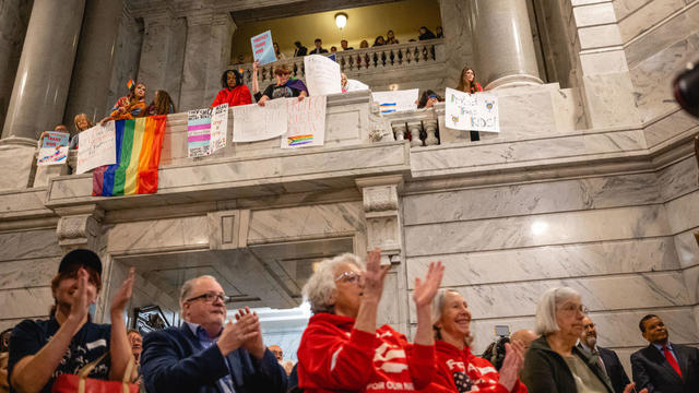 Opponents And Supporters Of Senate Transgender Bill Rally At Capitol 