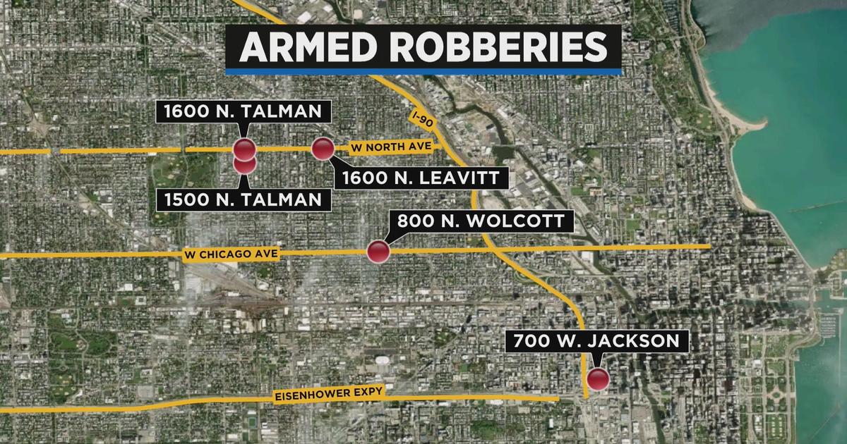 String Of Armed Robberies In West Town, Near West Side - CBS Chicago