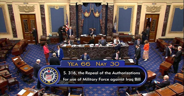 U.S. Senate repeals Iraq war authorizations as Congress works to re