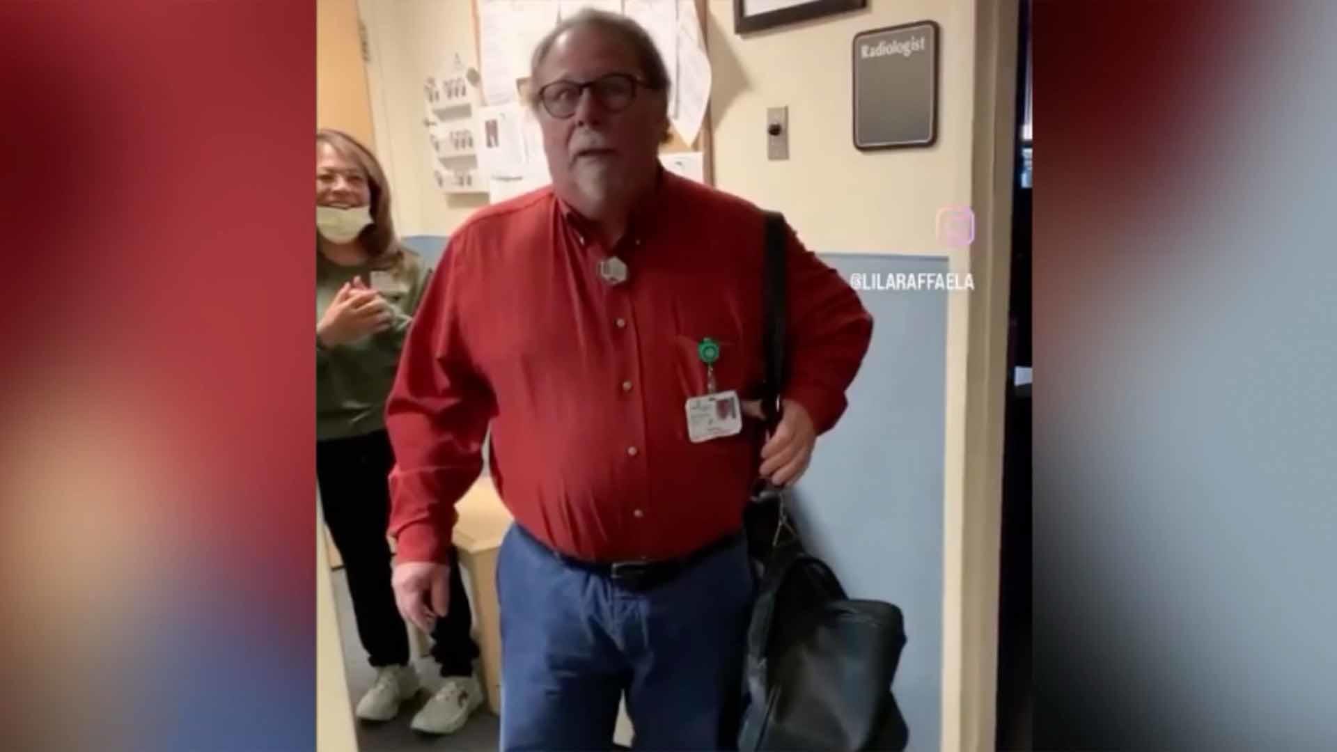 Co-workers throw expecting grandfather a 