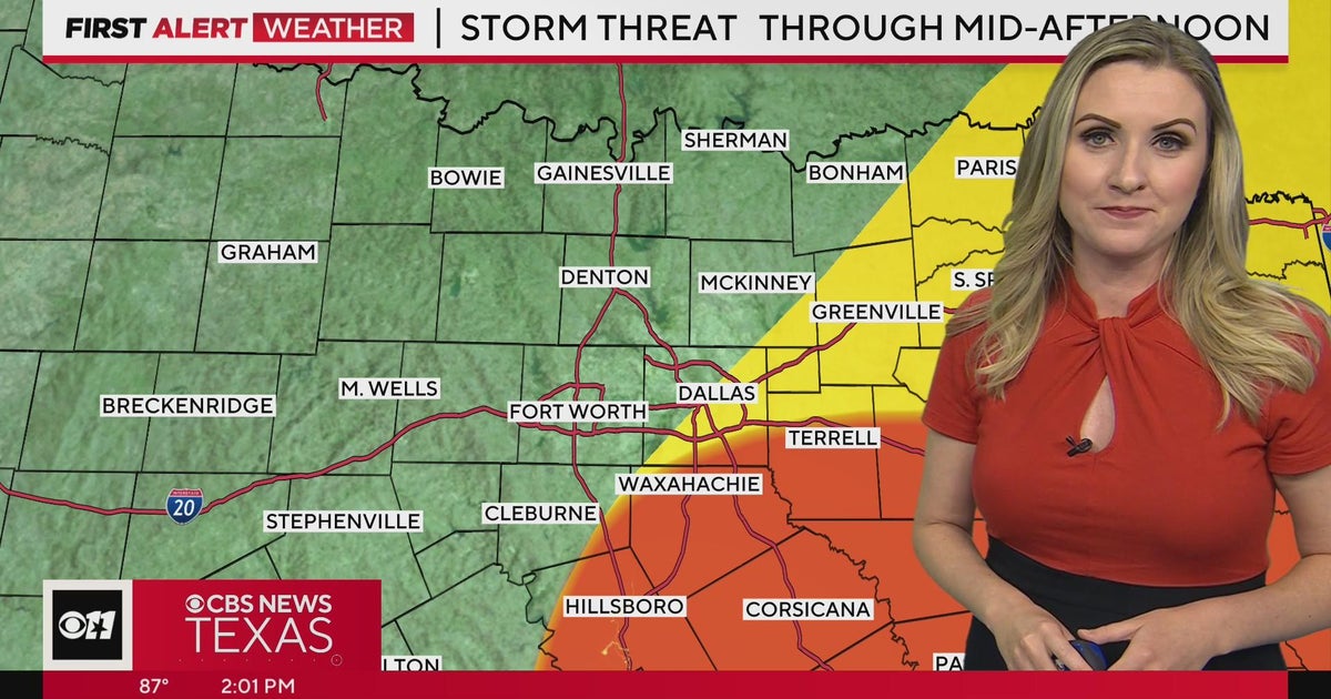 Tornado watch in effect for eastern counties until 9 p.m. - CBS Texas