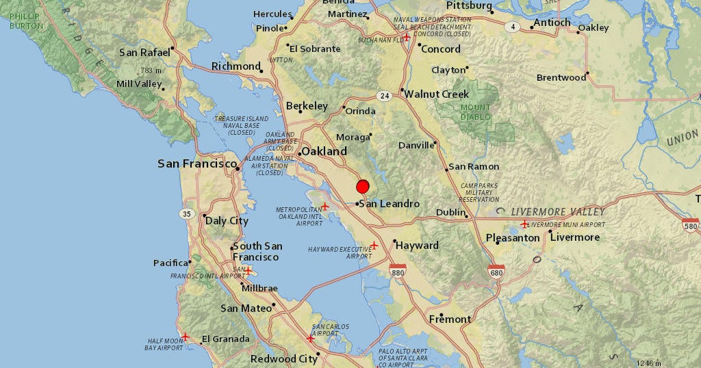 Earthquake near me san leandro
