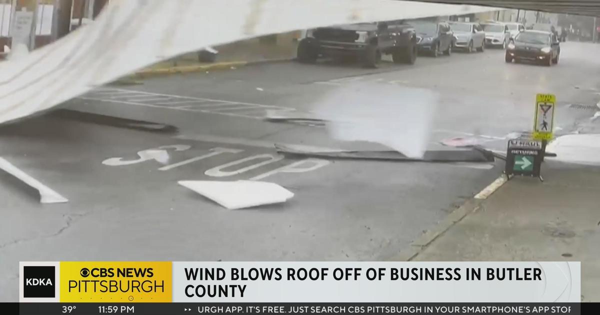 Severe weather causes roof to be ripped off local business in Butler County