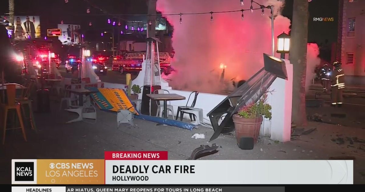 West Hollywood fatal car crash scene shuts down Sunset CBS Los Angeles