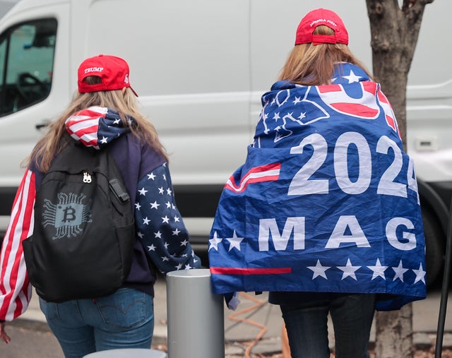 Security measures taken outside Manhattan court ahead of former US President Donald Trump's arraignment 