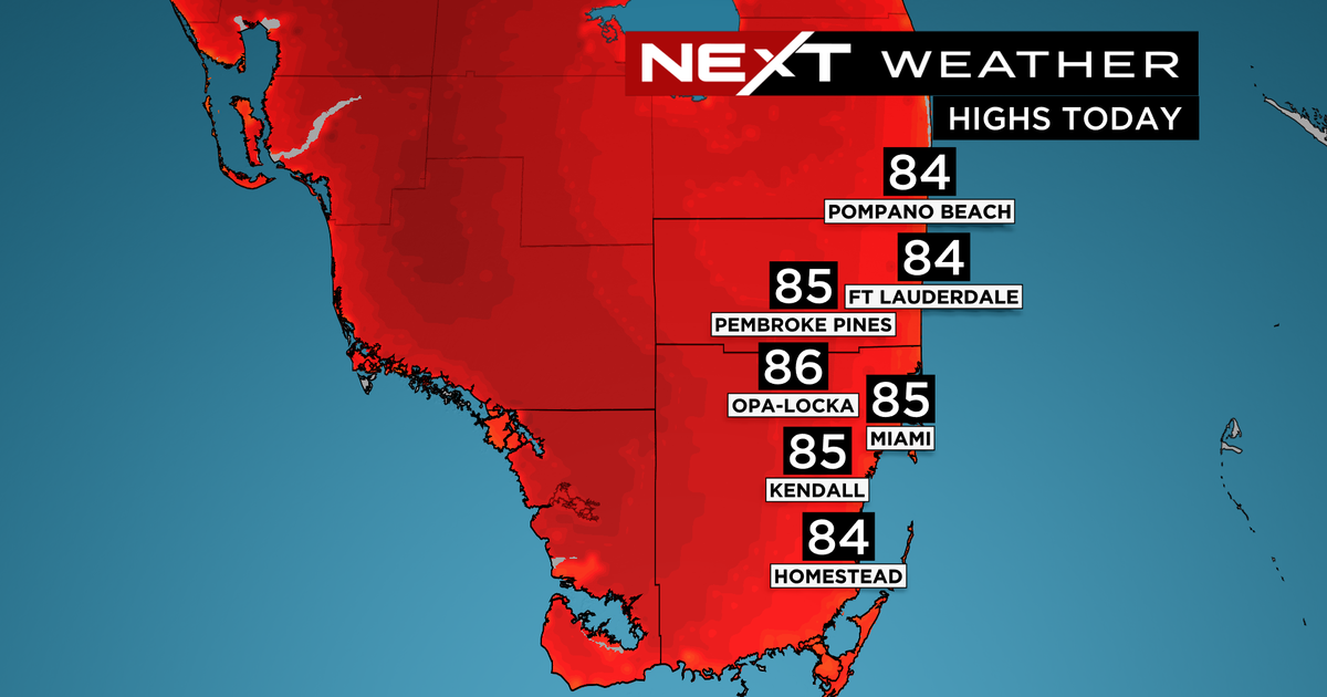 Miami Weather: Heat, humid, stray shower may well blown in on southest breeze