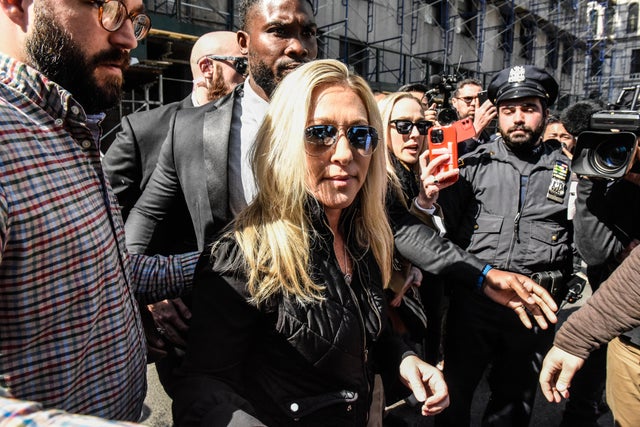 Representative Marjorie Taylor Green Holds Rally For Trump Amid Indictment 