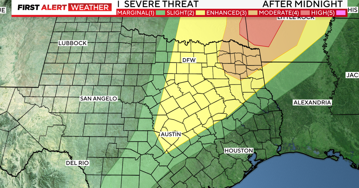 Cold front moving in overnight will bring storms to North Texas - CBS Texas