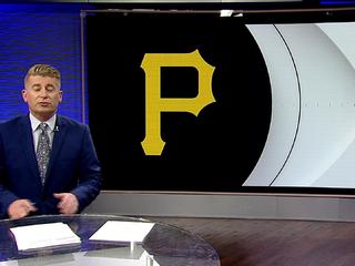 Pittsburgh Pirates fans wave the Jolly Roger flag on the rotunda as the  standing room only crowd at PNC Park watches the ten inning opening day 1-0  win over the Chicago Cubs