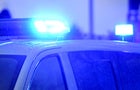 Flashing lights on police car 