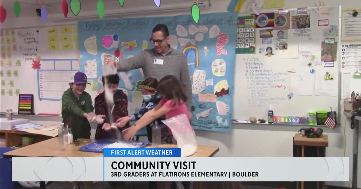 First Alert Weather visit with Flatirons Elementary School in Boulder CBS Colorado