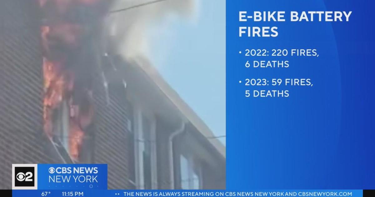 Some Apartment Buildings Banning E Bikes Due To Ongoing Lithium Ion Battery Fires Cbs New York 8013