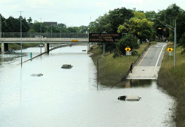 Detroit residents observe a stretch of I-94 that is still 