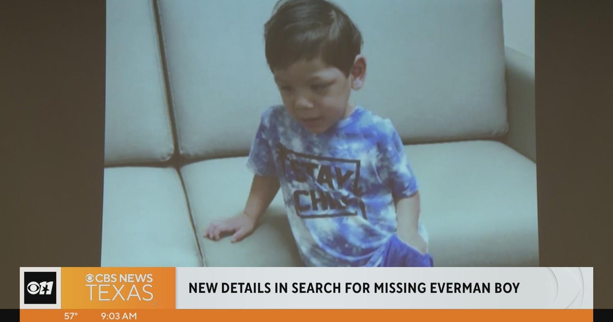 Police release new details in search for missing Everman boy CBS Texas