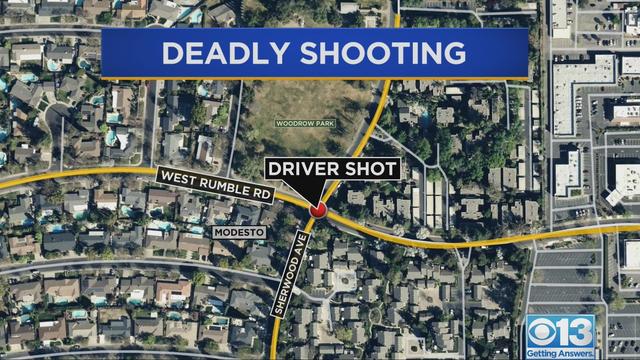 Police are on the search for a man who shot a driver dead in Modesto 