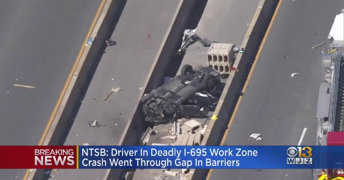 NTSB Driver in deadly I695 work zone crash went through gap in