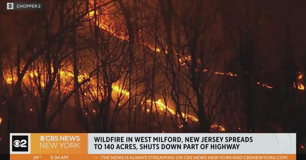 West Milford Wildfire Spreads To 140 Acres - CBS New York