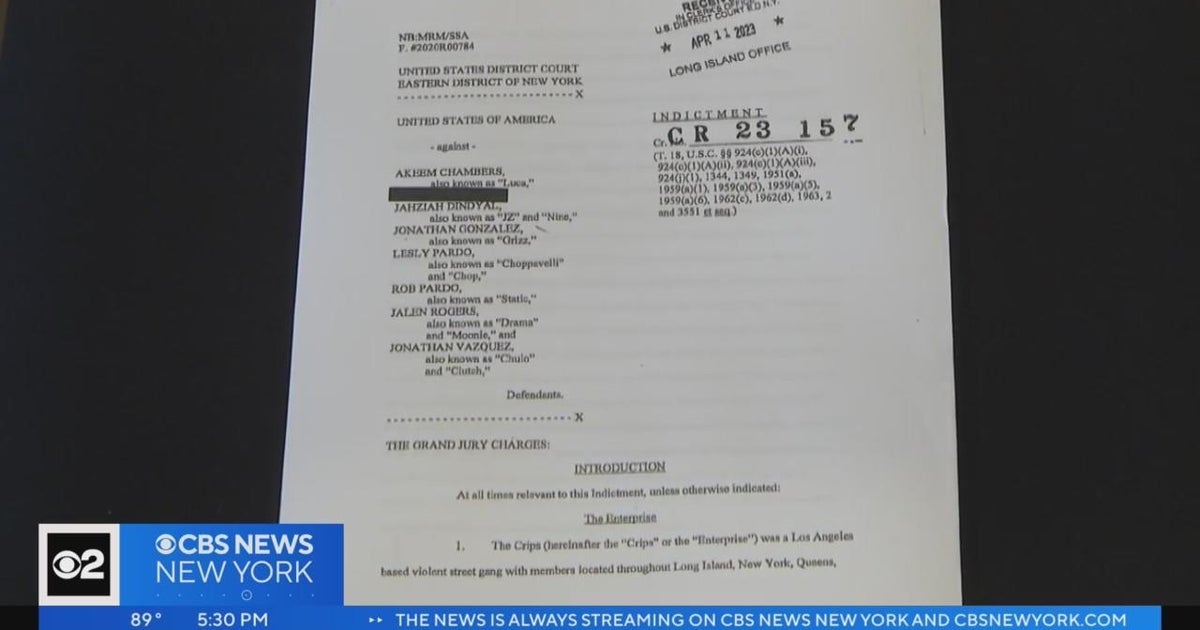8 alleged gang members indicted on Long Island - CBS New York