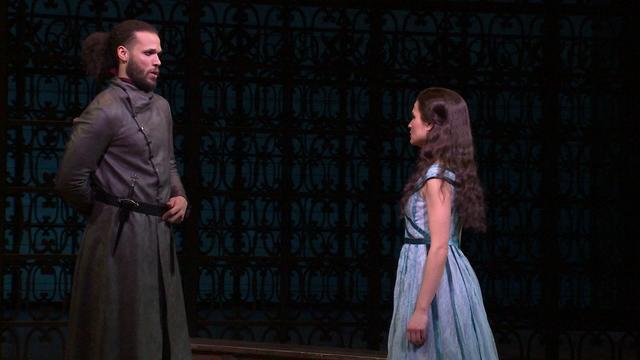 Jordan Donica and Phillipa Soo in "Camelot" on Broadway. 