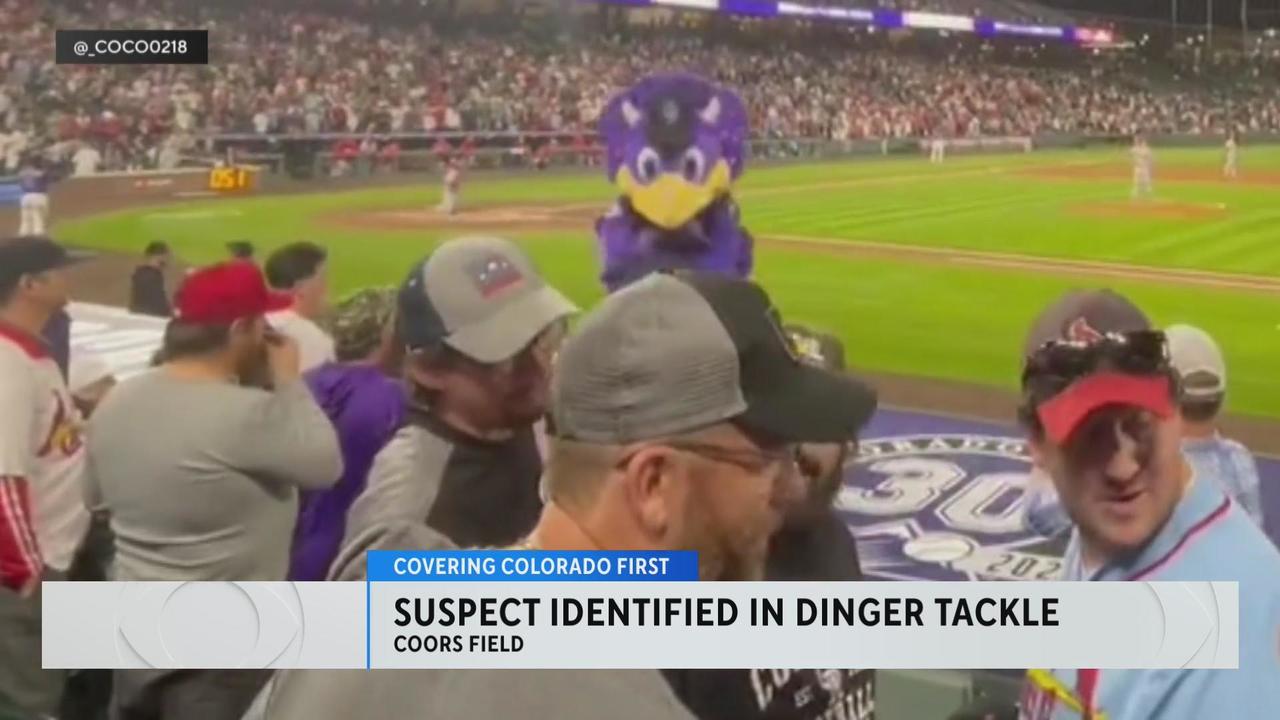 Video shows moment MLB mascot Dinger attacked by fan in middle of game -  police offer reward as they search for culprit