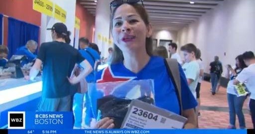 Runners pick up bibs, get excited for Boston Marathon