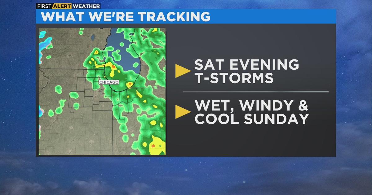 Chicago First Alert Weather Saturday evening Tstorms CBS Chicago