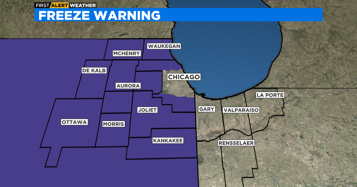 First Alert Weather: A Freeze Warning in effect for tonight - CBS Chicago