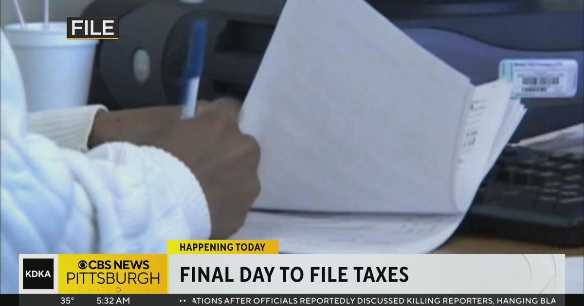 Final day to file taxes CBS Pittsburgh