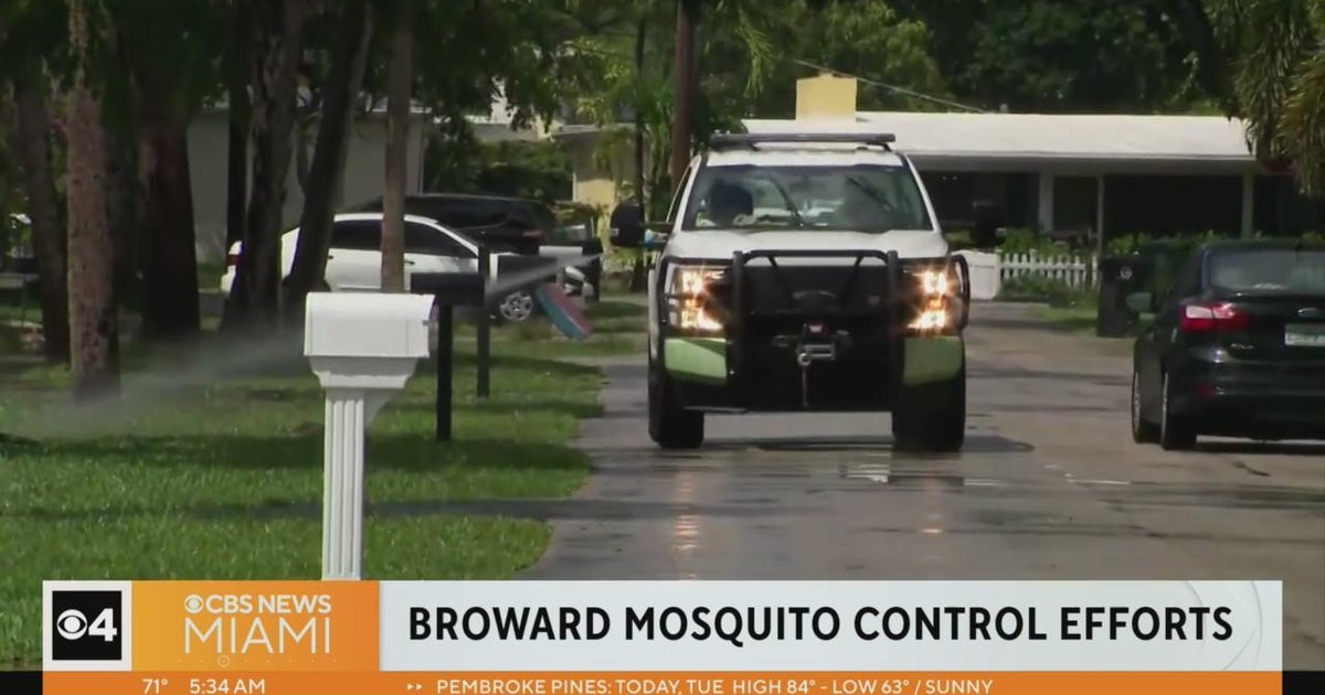 Broward mosquito control spraying after torrential rains CBS Miami