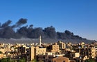 Smoke billows from the U.S. Embassy in the Sudanese capital of Khartoum during a protest against an amateur film mocking Islam Sept. 14, 2012. 