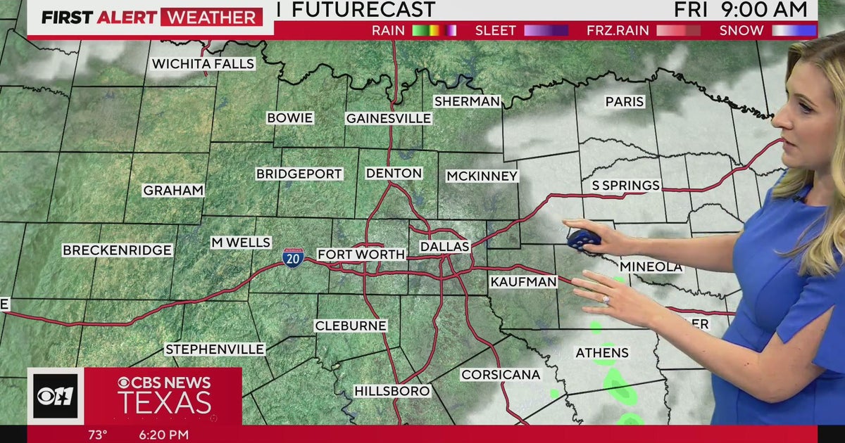 Rain chances minimal for North Texas Friday - CBS Texas
