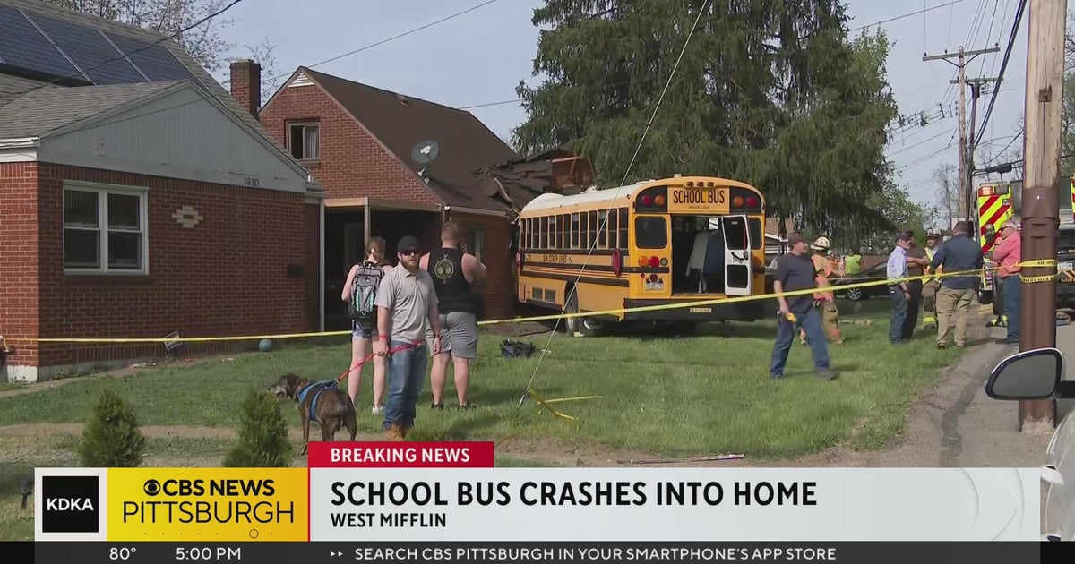 No students on board after school bus crashes into West Mifflin home ...
