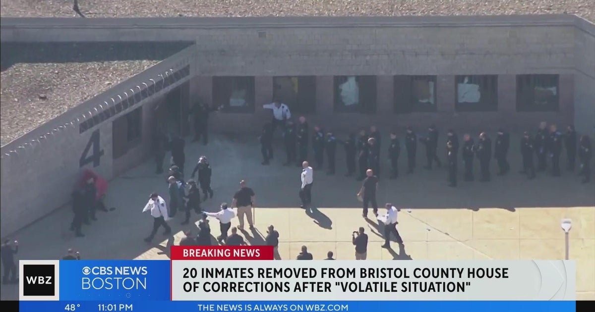 20 inmates removed from Bristol jail after disturbance - CBS Boston
