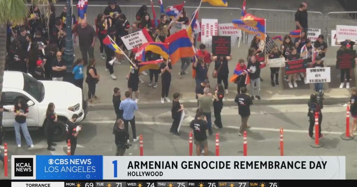 Armenian Genocide Remembrance Day rally held in Beverly Hills CBS Los