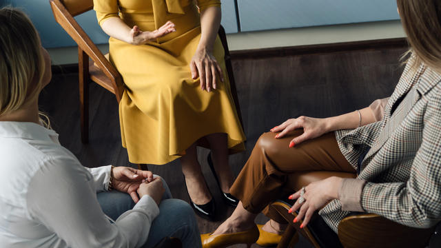 Three business women talking in the office 