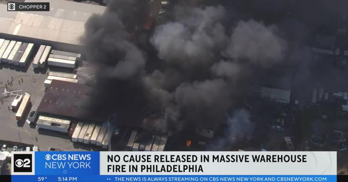 Massive warehouse fire in Philadelphia under investigation - CBS New York