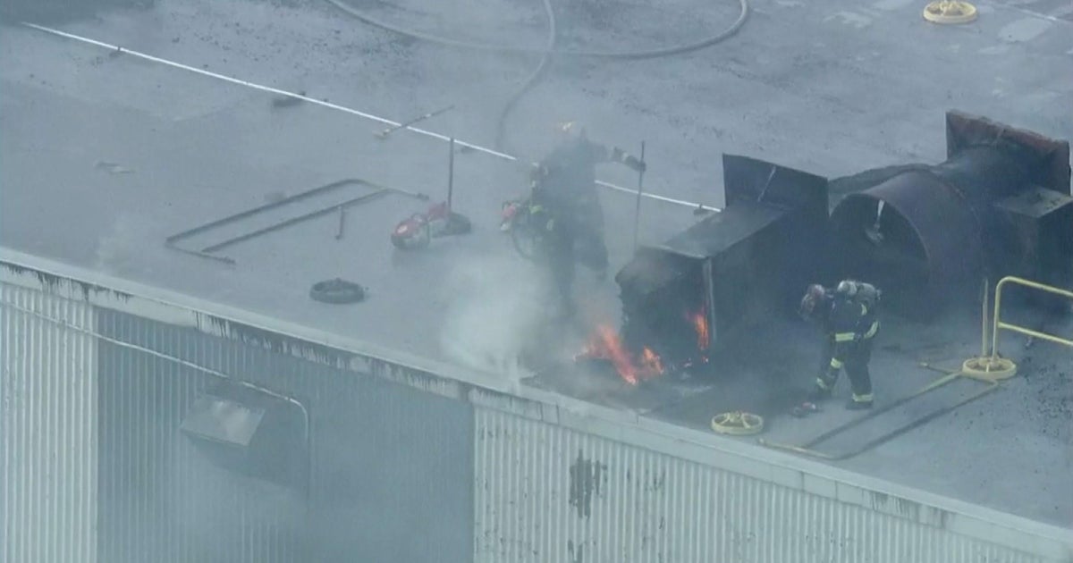 Firefighters battle blaze at Aurora paper company - CBS Chicago
