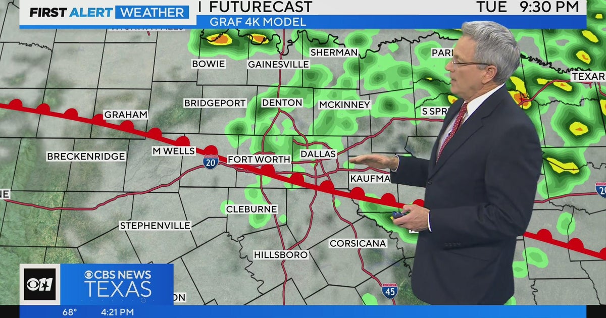 North Texas could see some heavy rain on Tuesday and Wednesday - CBS Texas