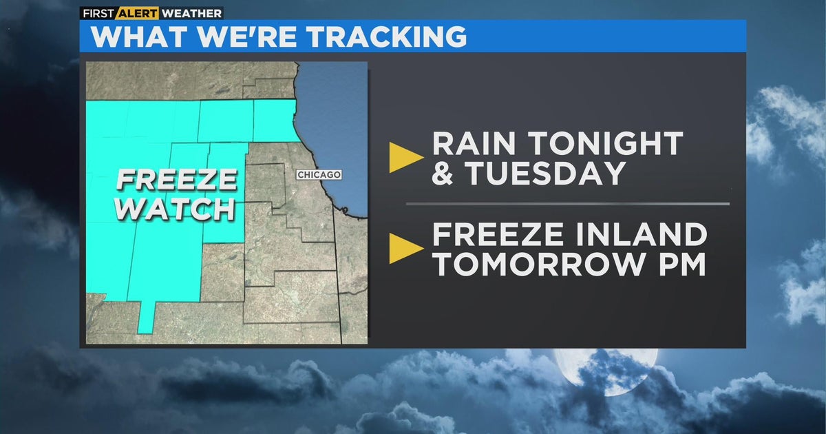 Chicago First Alert Weather Rain Monday night and Tuesday CBS Chicago
